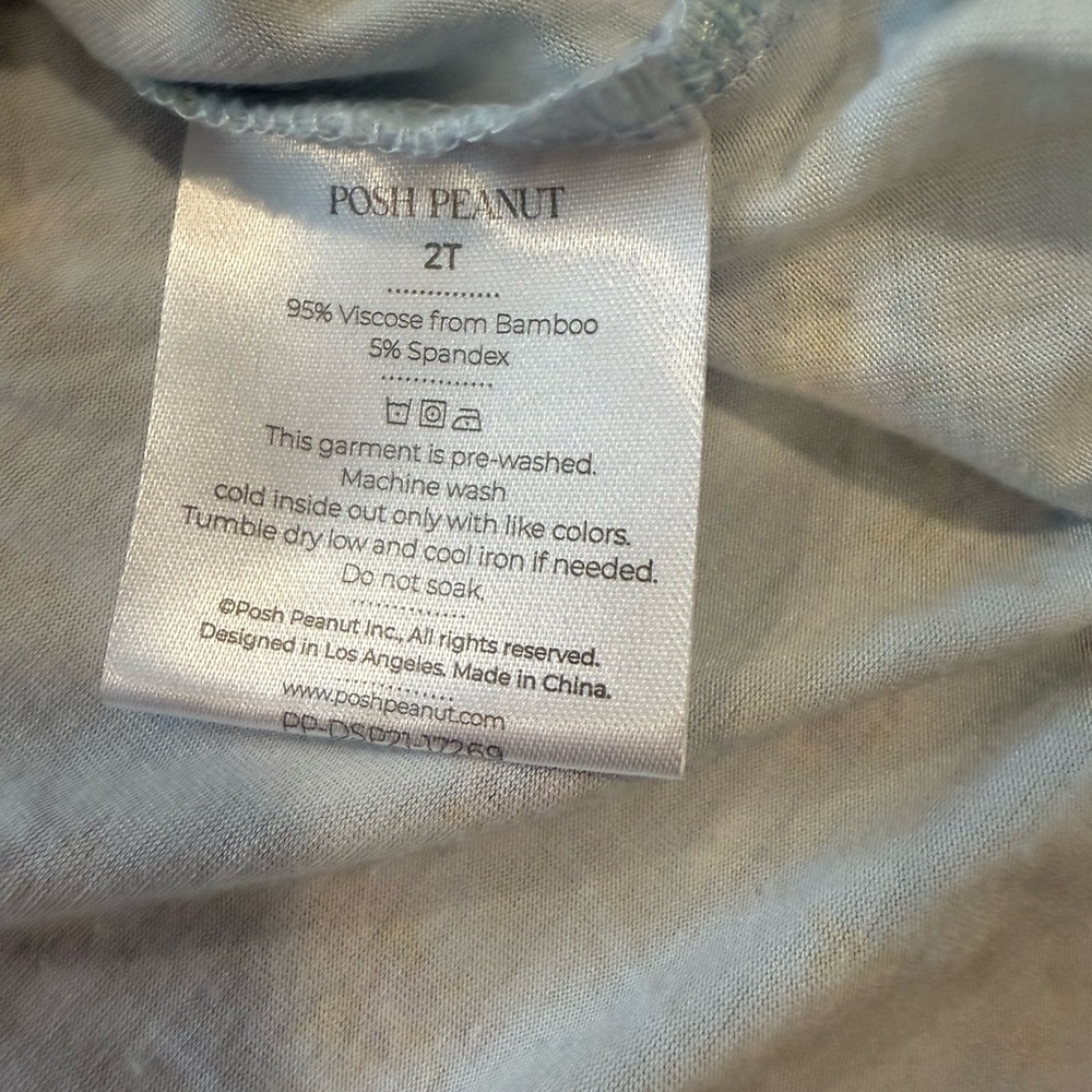 Posh Peanut Light Blue Bamboo Blend Garment - Picture 2 of 4